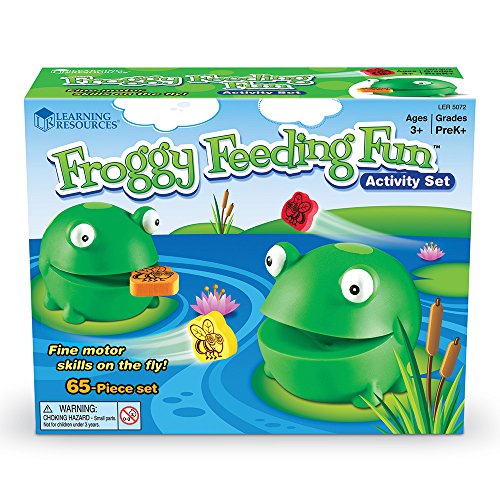 Learning Resources- Juego para desarrollar Las Habilidades motoras Finas Froggy Feeding Fun, Color (LER5072)