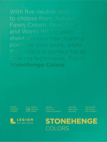 Legion Paper Stonehenge - Bloc de papel multicolor (ANL21-STP250MC912) 9 x 12