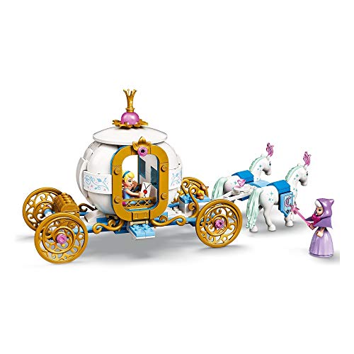 LEGO 43192 Disney Carruaje Real de Cenicienta, Juguete de Construcción con 2 Mini Muñecas y Figura de Caballo