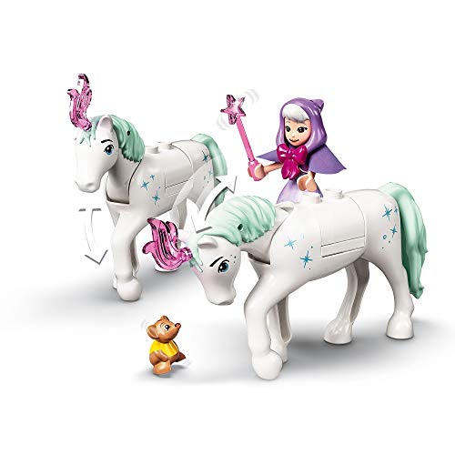 LEGO 43192 Disney Carruaje Real de Cenicienta, Juguete de Construcción con 2 Mini Muñecas y Figura de Caballo