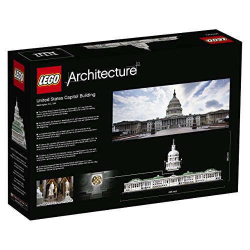 LEGO Architecture - Edificio del capitolio de Estados Unidos, Set de construcción del Emblemático Edificio de Estados Unidos (21030)