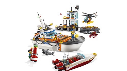 LEGO City - Guardacostas: Cuartel General, Juguete de Construcción, Aventuras de Rescate Marítimo (60167)