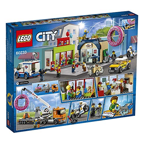 LEGO City Town - Inauguración de la Tienda de Dónuts Set de construcción con Tiendas de Juguete y Vehículos, Novedad 2019 (60233)