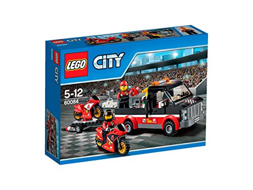 LEGO City- Transporte Moto de Carreras, Multicolor, 26.2 x 19.3 x 5.8 (60084)