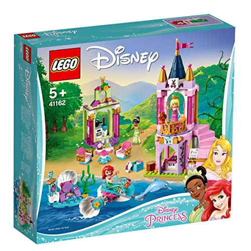 LEGO Disney Princess - Celebración Real de Ariel, Aurora y Tiana, castillo de princesa para construir (41162)