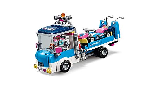 LEGO Friends - Camión de Asistencia y Mantenimiento, Juguete con Mini Muñeca y Kart de Carreras para Recrear Aventuras para Niñas y Niños de 6 a 12 Años, Incluye Figura de Robot y Hámster (41348)