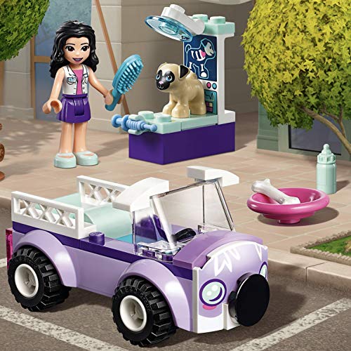 LEGO Friends - Clínica Veterinaria Móvil de Emma, juguete imaginativo de construcción para aventuras de mascotas (41360)