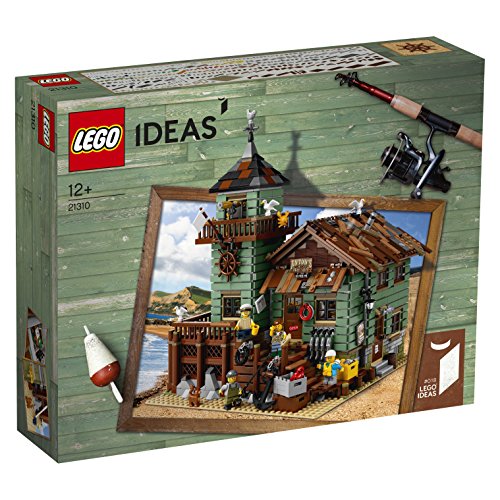 LEGO Ideas- Antigua Tienda de Pesca Set de construcción de Edificio pesquero con Minifiguras de Pescadores y muñecos de gaviotas, Recomendado a Partir de 12 años (21310)