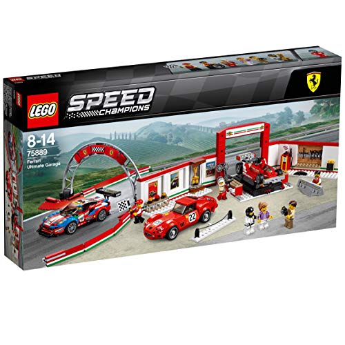 LEGO Speed Champions - Taller Definitivo de Ferrari, Set de Construcción de Formula 1, Juguete de Carreras de Coches (75889) , color/modelo surtido