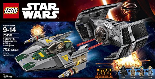 LEGO Star Wars Vader's TIE Advanced vs. A-Wing Starfighter 75150 by LEGO