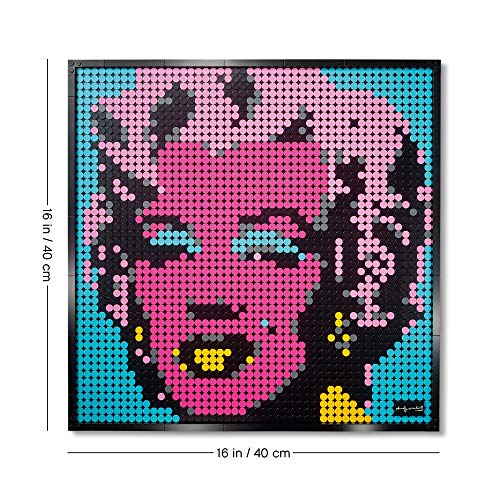 LEGO Warhol's Marilyn Art Póster de Coleccionistas Marylin Monroe by Andy Warhol, Decoración de Pared, Set de Construcción para Adultos (31197)