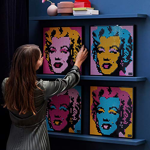 LEGO Warhol's Marilyn Art Póster de Coleccionistas Marylin Monroe by Andy Warhol, Decoración de Pared, Set de Construcción para Adultos (31197)