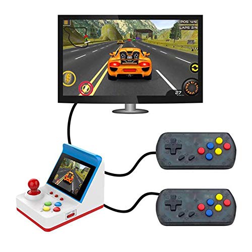 LIAWEI Retro Mini consola de juegos Arcade + asas dobles, consola de videojuegos portátil clásica de 3 pulgadas, 360 juegos clásicos, soporte de 1 a 2 jugadores, se puede conectar a la televisión