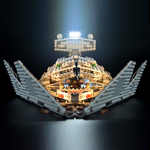 LIGHTAILING Conjunto de Luces (Star Wars Imperial Star Destroyer) Modelo de Construcción de Bloques - Kit de luz LED Compatible con Lego 75055 (NO Incluido en el Modelo)