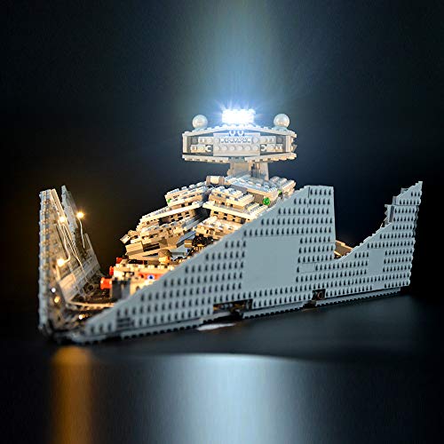 LIGHTAILING Conjunto de Luces (Star Wars Imperial Star Destroyer) Modelo de Construcción de Bloques - Kit de luz LED Compatible con Lego 75055 (NO Incluido en el Modelo)