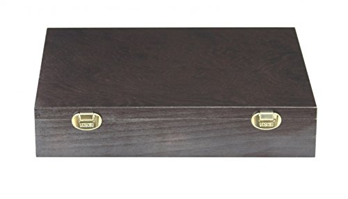 Lindner 2494-11 Estuche de madera maciza CARUS (für Münzen bis 32 mm Ø)