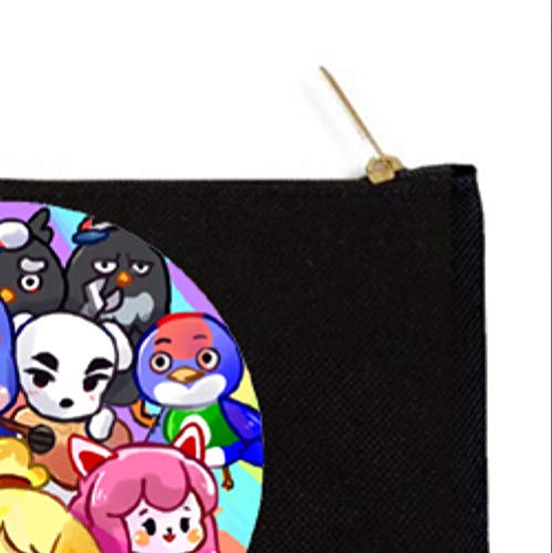 LINGJIA Artículos del Juego Animal Crossing Animal Crossing Animal Crossing Friends Club Caja de papelería de Maquillaje portátil Lienzo Cambio de Mano Bolsa de teléfono móvil Bolsa de Almacenamiento