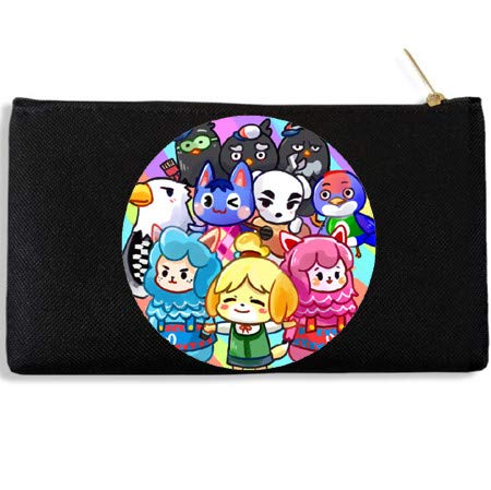 LINGJIA Artículos del Juego Animal Crossing Animal Crossing Animal Crossing Friends Club Caja de papelería de Maquillaje portátil Lienzo Cambio de Mano Bolsa de teléfono móvil Bolsa de Almacenamiento