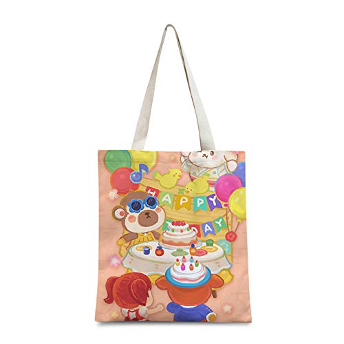 LINGJIA Artículos del Juego Animal Crossing Colección Animal Crossing, el Mismo Bolso Bandolera de Lona Alrededor