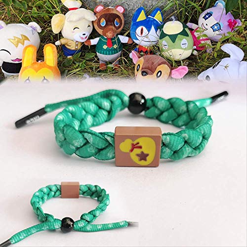 LINGJIA Artículos del Juego Animal Crossing Cuerda de Mano Hombres y Mujeres asociación de Amigos del Bosque Animal Cuerda de Mano Tejida a Mano Juego de Bosque Animal Pulsera de Cordones periféricos