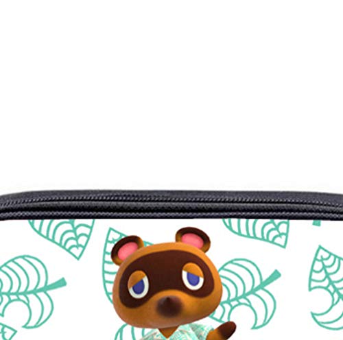 LINGJIA Artículos del Juego Animal Crossing Ensamble la Caja de lápices Alrededor de la Camisa de Mapache Animal Crossing Friends Club Animal Crossing con la Misma Caja de lápices de Hoja Verde