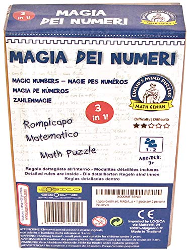 LOGICA GIOCHI Art. Magia de los Numeros - Reto con Números – Rompecabezas de Madera – Nivel de dificultad Media 2/6