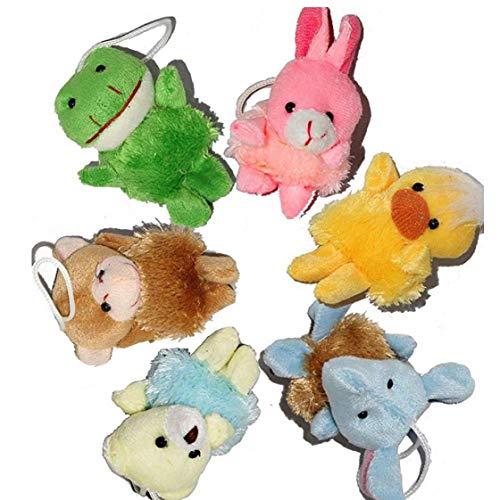 lujiaoshout 24 Paquete Mini Party Animal de Juguete Lindo Animales de Peluche Llavero de Juguete de Felpa Bolsa Agregados para niños