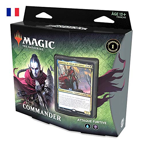 Magic: The Gathering Commander Renaissance de Zendikar-Ataque furtivo (Azul y Negro Deck)