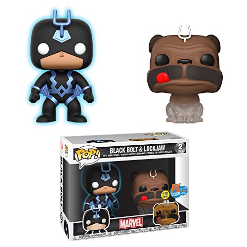 Marvel Funko Pop Vinyl Figure - Teleporting Lockjaw & Black Bolt SDCC'18 Exclusive