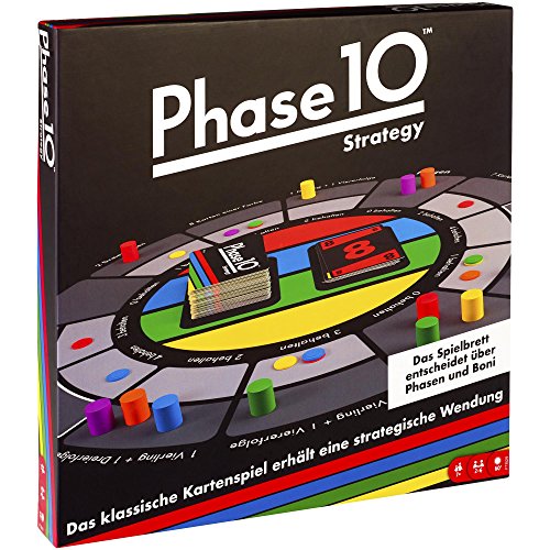 Mattel Games FTB29 Phase 10 - Juego de Mesa Strategy, para 2 a 6 Jugadores, duración aproximada de 60 a 90 Minutos, a Partir de 7 años