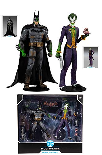 McFarlane DC Multiverse Batman Arkham Asylum - Batman y Joker (Variante) 7 Pulgadas Figura de acción 2 Unidades, 15452-8