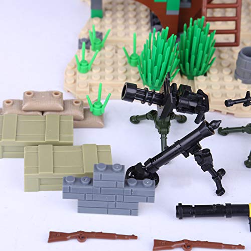 Mecotecn Juguete Militar Kit con Custom Armas y Juego del Ghillie para Figuras de Soldados y Mini Figuras, Compatible con Lego