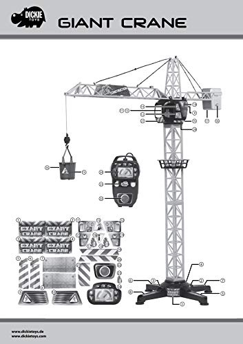 Mega Grúa de 100cm por cable (Dickie 3462411) , color/modelo surtido