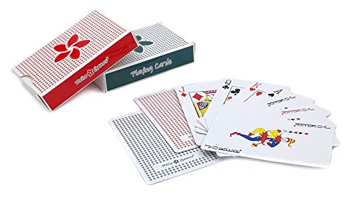 Melia Games Playing Cards Set Deluxe - Estuches para Barajas de Cartas - Juego de Naipes Cuero Hecho a Mano (Crazy Dark Brown)