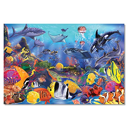 Melissa & Doug- Underwater Floor Puzzle Rompecabezas de Piso Bajo el Agua, Multicolor (427)