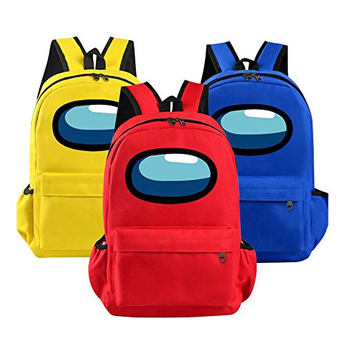 MHLYY Among us Mochila Escolar, Juego Among Us Bolsas Escolares de Impresión 3D Bolsa, Bolso de Bolsillo Oxford de Moda Impermeable para Chico e Niña