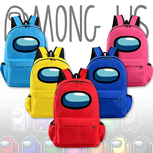 MHLYY Among us Mochila Escolar, Juego Among Us Bolsas Escolares de Impresión 3D Bolsa, Bolso de Bolsillo Oxford de Moda Impermeable para Chico e Niña