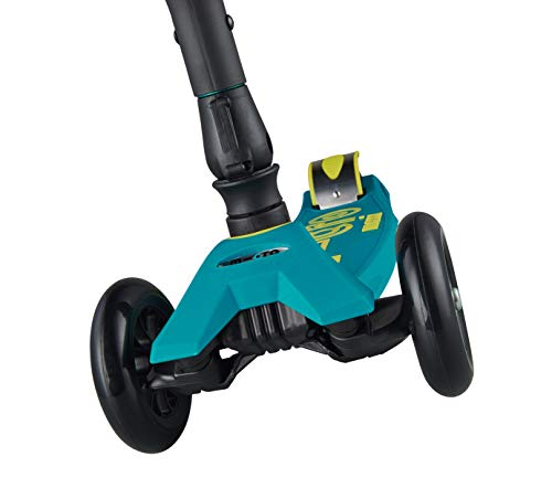 Micro® Maxi Deluxe Plegable, Patinete 3 Ruedas, 5-12 Años, Peso 2,5kg, Carga Máx 70Kg, Altura 67-91 cm, Plataforma Antideslizante Polipropileno (Turquesa, Única)