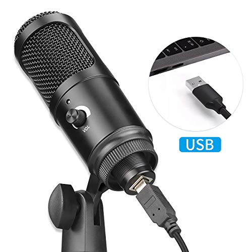 Micrófono De Condensador De Monitoreo USB con Trípode, Micrófono De Estudio De Procesamiento De Audio Dsp para Transmisión De Medios, Podcasting Y Grabación De Voz, Micrófono De Juego USB