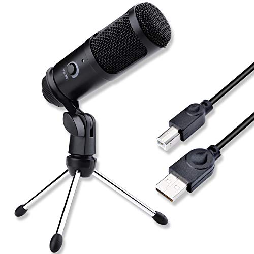 Micrófono De Condensador De Monitoreo USB con Trípode, Micrófono De Estudio De Procesamiento De Audio Dsp para Transmisión De Medios, Podcasting Y Grabación De Voz, Micrófono De Juego USB