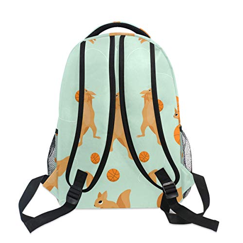 Mochila Casual de LORONA con diseño de Ardillas para la Escuela, para Viajes, Senderismo, Camping, para niñas, niños, Hombres y Mujeres