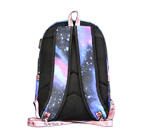 Mochila de Ocio para Estudiantes de Hogwarts, Mochila Harry Potter Grey Starry Sky, con Mochila de Interfaz de Carga USB style-15