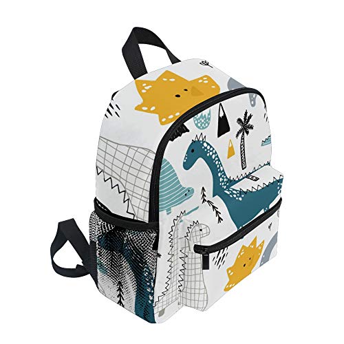 Mochila Escolar para niños con Correa en el Pecho, Coloridos Unicornios, Bolsa para Libros para niños y niñas, Mochila Infantil, Blanco