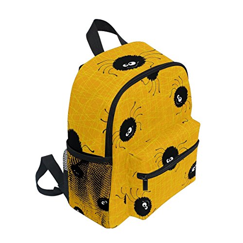 Mochilas Escolares Infantiles, Bolsa De Preescolar Liviana Personalizada Impresa Araña Divertida para Niños Niñas Niños Amarillo