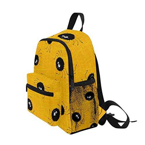 Mochilas Escolares Infantiles, Bolsa De Preescolar Liviana Personalizada Impresa Araña Divertida para Niños Niñas Niños Amarillo