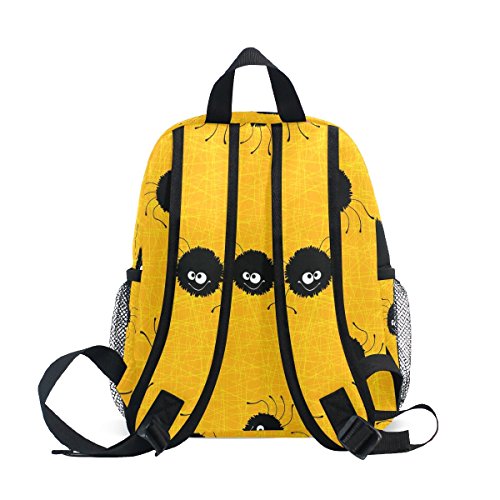 Mochilas Escolares Infantiles, Bolsa De Preescolar Liviana Personalizada Impresa Araña Divertida para Niños Niñas Niños Amarillo