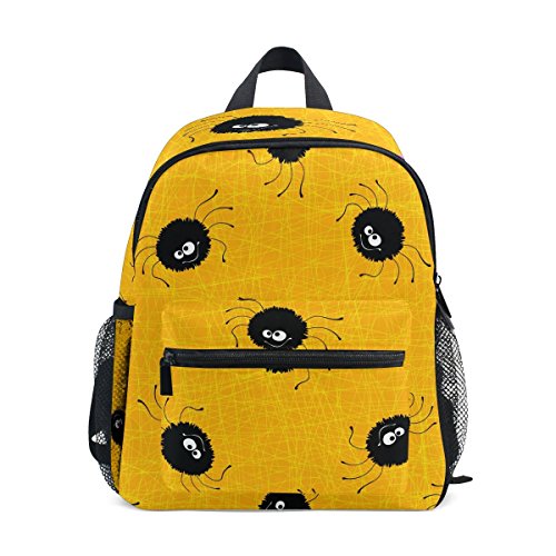 Mochilas Escolares Infantiles, Bolsa De Preescolar Liviana Personalizada Impresa Araña Divertida para Niños Niñas Niños Amarillo