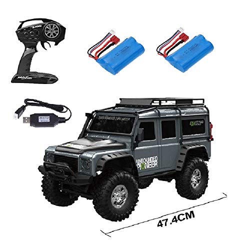 MODELTRONIC Coche Crawler Land Rover Defender D90 SUV Escala 1/10 2.4G tracción 4x4 RTR Color Plata con BATERÍA Extra