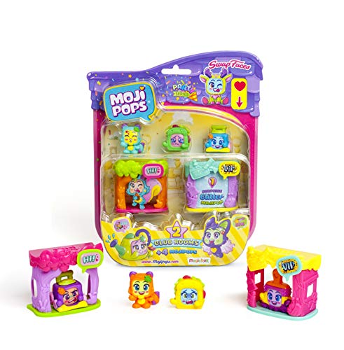 MojiPops Party - Blister Club Room con 4 figuras MojiPops (1 Glitter)