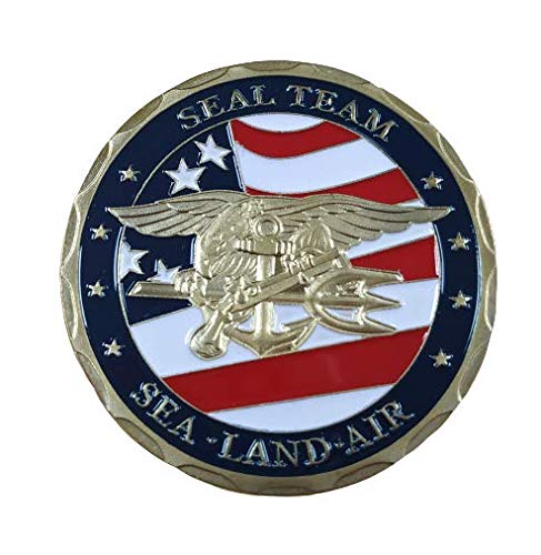 Moneda Conmemorativa US Seal Team 39mm Recreacion Historica - Replica Militar | Monedas Coleccionables Únicas Para Regalos Exclusivos y Originales o Para Coleccionistas | Hobbies y Aficiones